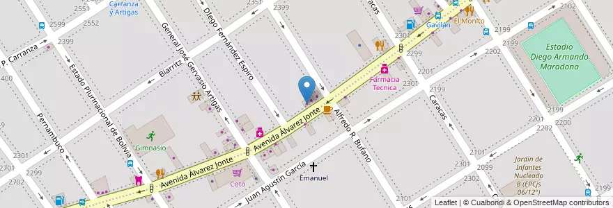 Mapa de ubicacion de Frutas y Verduras Para todos, Villa del Parque en Аргентина, Буэнос-Айрес, Буэнос-Айрес, Comuna 11.
