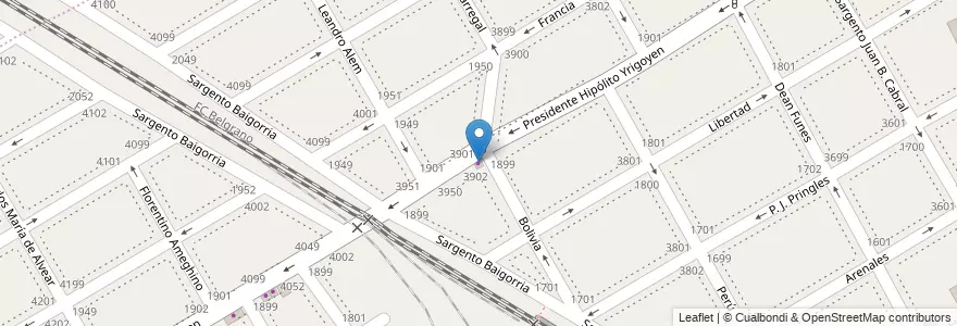 Mapa de ubicacion de Frutería y Verdulería Kevin en Argentina, Buenos Aires, Partido De Vicente López, Vicente López.