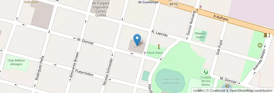 Mapa de ubicacion de FSE Fábrica Sillas Esperanza en 아르헨티나, Santa Fe, Departamento Las Colonias, Municipio De Esperanza, Esperanza.