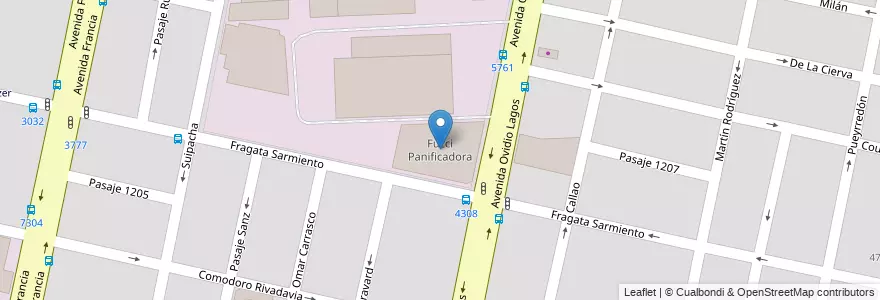 Mapa de ubicacion de Fucci Panificadora en الأرجنتين, سانتا في, Departamento Rosario, Municipio De Rosario, روساريو.