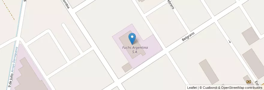 Mapa de ubicacion de Fuchs Argentina S.A. en 阿根廷, 布宜诺斯艾利斯省, Partido De Tigre, El Talar.