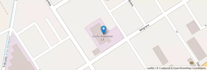 Mapa de ubicacion de Fuchs Argentina S.A. en Argentina, Provincia Di Buenos Aires, Partido De Tigre, El Talar.