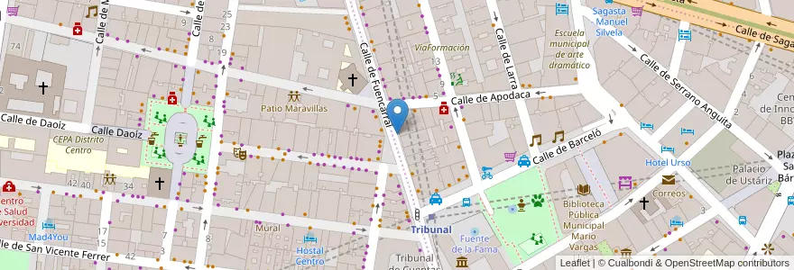 Mapa de ubicacion de FUENCARRAL, CALLE, DE,88 en Испания, Мадрид, Мадрид, Área Metropolitana De Madrid Y Corredor Del Henares, Мадрид.