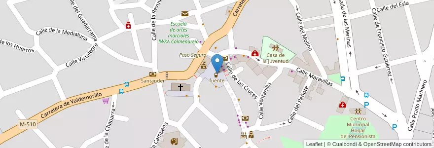 Mapa de ubicacion de fuente en Испания, Мадрид, Мадрид, Cuenca Del Guadarrama, Colmenarejo.