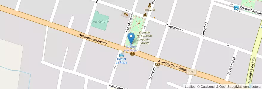 Mapa de ubicacion de Fuente a la Mujer en الأرجنتين, Jujuy, Departamento El Carmen, Municipio De El Carmen, El Carmen.