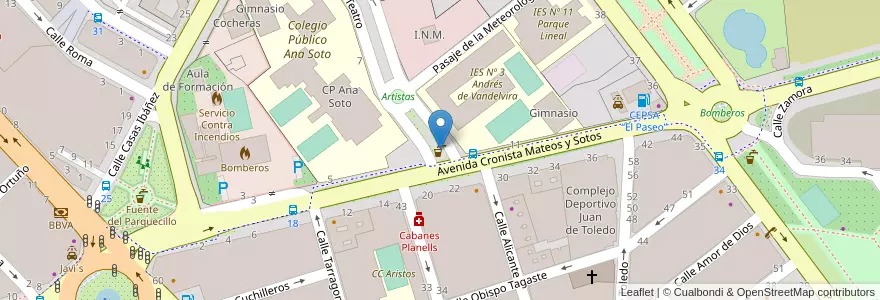 Mapa de ubicacion de Fuente Avenida del Teatro en Испания, Кастилия-Ла-Манча, Альбасете, Альбасете.