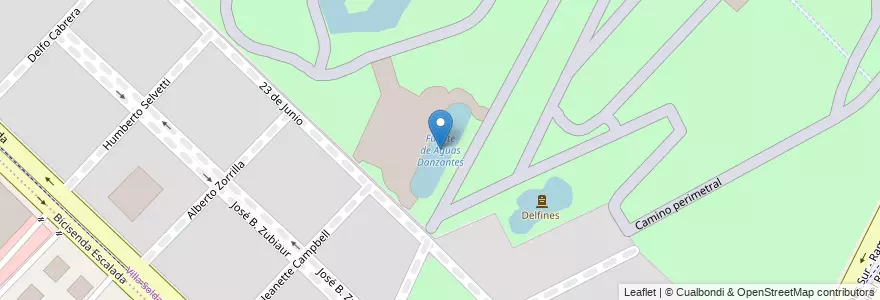 Mapa de ubicacion de Fuente de Aguas Danzantes, Villa Soldati en الأرجنتين, Ciudad Autónoma De Buenos Aires, Buenos Aires, Comuna 8.