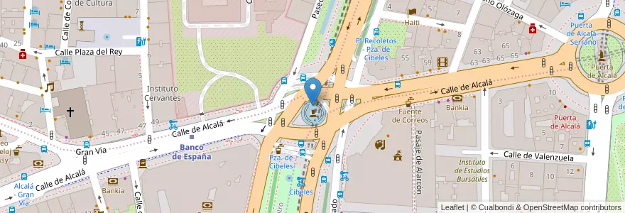 Mapa de ubicacion de Fuente de Cibeles en Испания, Мадрид, Мадрид, Área Metropolitana De Madrid Y Corredor Del Henares, Мадрид.