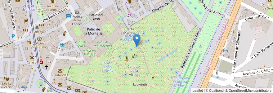 Mapa de ubicacion de Fuente de la Fama en Spagna, Andalucía, Sevilla, Siviglia.