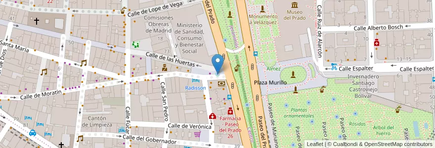 Mapa de ubicacion de Fuente de la Platería de Martínez en İspanya, Comunidad De Madrid, Comunidad De Madrid, Área Metropolitana De Madrid Y Corredor Del Henares, Madrid.