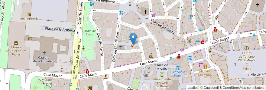Mapa de ubicacion de Fuente de los cinco caños en Испания, Мадрид, Мадрид, Área Metropolitana De Madrid Y Corredor Del Henares, Мадрид.