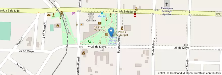 Mapa de ubicacion de Fuente de los Deseos en Argentinien, Salta, Rosario De Lerma, Municipio De Campo Quijano.
