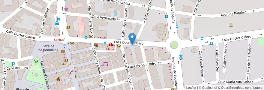 Mapa de ubicacion de Fuente de los Leones en إسبانيا, منطقة مدريد, منطقة مدريد, Área Metropolitana De Madrid Y Corredor Del Henares, Majadahonda.