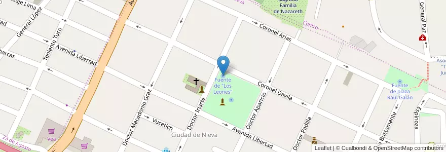 Mapa de ubicacion de Fuente de "Los Leones" en Argentine, Jujuy, Departamento Doctor Manuel Belgrano, Municipio De San Salvador De Jujuy.
