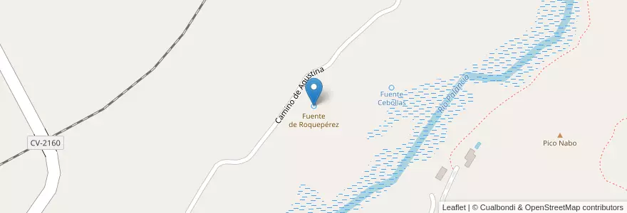 Mapa de ubicacion de Fuente de Roquepérez en スペイン, バレンシア州, Castelló / Castellón, L'Alt Palància, Segorbe.