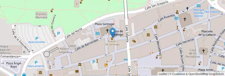 Mapa de ubicacion de Fuente de Santiago en España, La Rioja, La Rioja, Logroño.