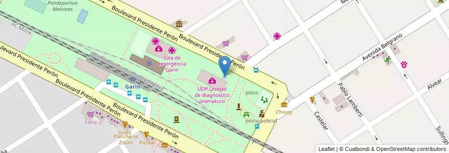 Mapa de ubicacion de fuente decorativa en Arjantin, Buenos Aires, Partido De Escobar, Garín.