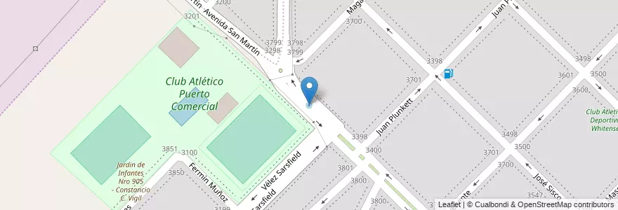 Mapa de ubicacion de Fuente del Centenario en Arjantin, Buenos Aires, Partido De Bahía Blanca, Ingeniero White.