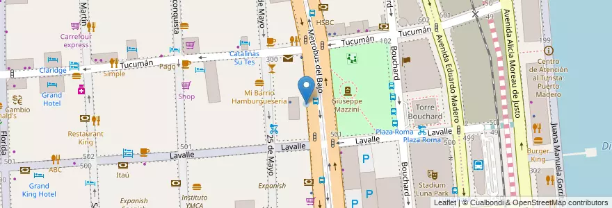 Mapa de ubicacion de Fuente del Chacofi, San Nicolas en Argentina, Ciudad Autónoma De Buenos Aires, Comuna 1, Buenos Aires.