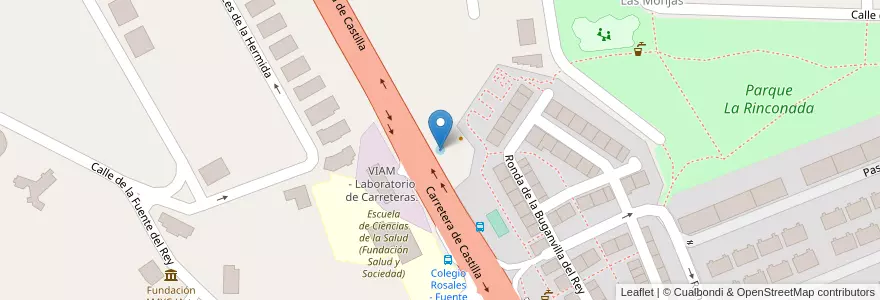 Mapa de ubicacion de Fuente del Rey en 西班牙, Comunidad De Madrid, Comunidad De Madrid, Área Metropolitana De Madrid Y Corredor Del Henares, Madrid.