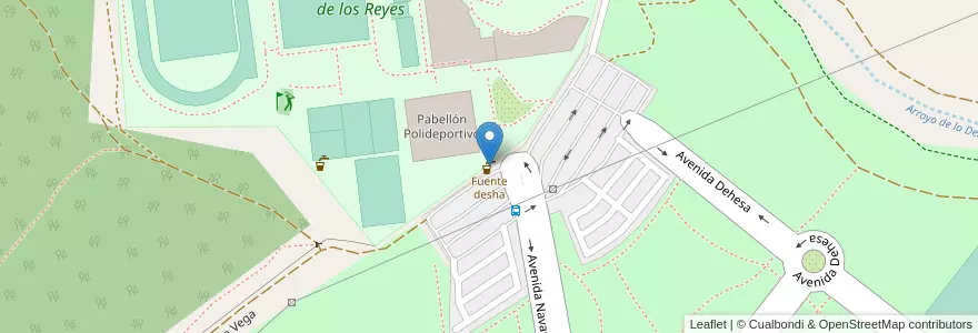 Mapa de ubicacion de Fuente desha en 西班牙, Comunidad De Madrid, Comunidad De Madrid, Área Metropolitana De Madrid Y Corredor Del Henares, San Sebastián De Los Reyes.