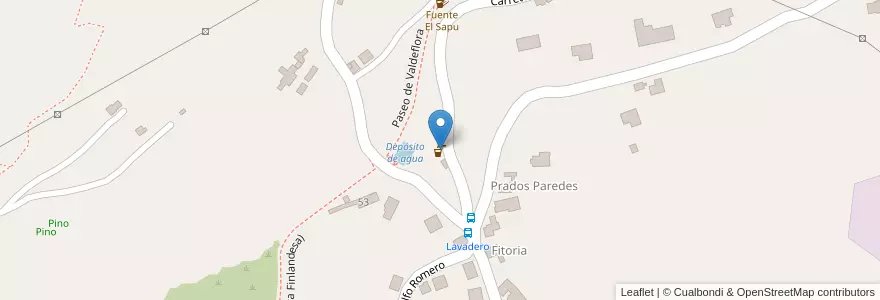 Mapa de ubicacion de Fuente El Lavadero en Spain, Asturias, Asturias, Oviedo.