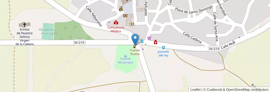 Mapa de ubicacion de Fuente Nueva en スペイン, マドリード州, Comunidad De Madrid, Cuenca Del Henares, Pozuelo Del Rey.