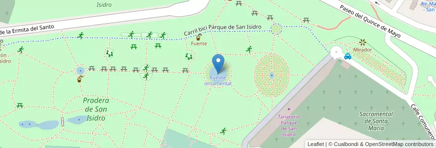 Mapa de ubicacion de Fuente ornamental en 西班牙, Comunidad De Madrid, Comunidad De Madrid, Área Metropolitana De Madrid Y Corredor Del Henares, Madrid.