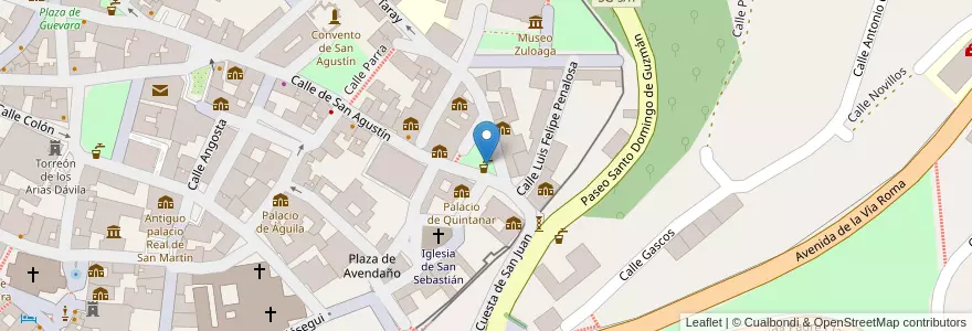 Mapa de ubicacion de Fuente Potable Concepcionistas en スペイン, カスティーリャ・イ・レオン州, Segovia, Segovia.