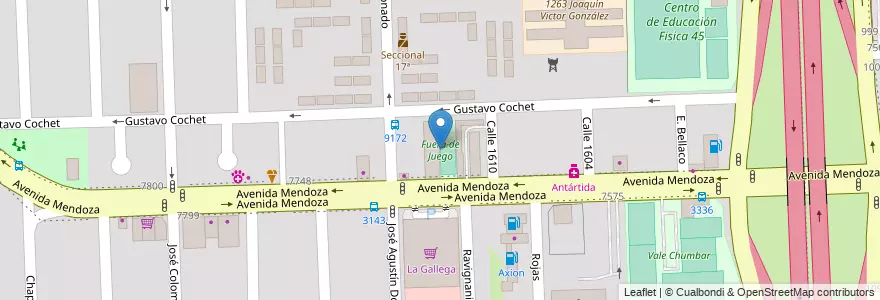 Mapa de ubicacion de Fuera de Juego en الأرجنتين, سانتا في, Departamento Rosario, Municipio De Rosario, روساريو.