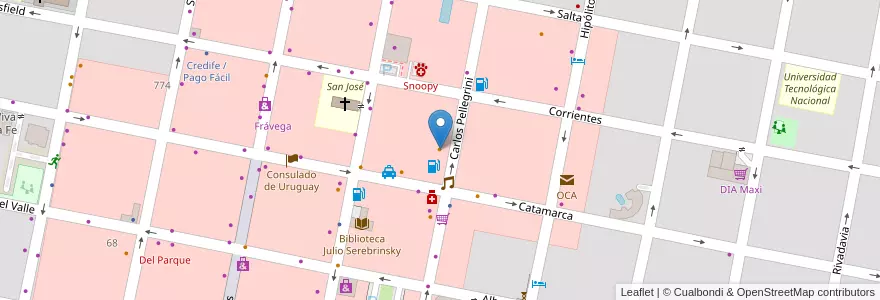 Mapa de ubicacion de Full en Argentina, Wilayah Entre Ríos, Departamento Concordia, Distrito Suburbios, Concordia, Concordia.