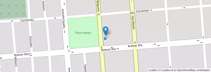 Mapa de ubicacion de FULL en アルゼンチン, コルドバ州, Departamento Unión, Pedanía Bell Ville, Municipio De Bell Ville, Bell Ville.