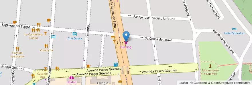 Mapa de ubicacion de Full Dog en Argentine, Salta, Capital, Municipio De Salta, Salta.
