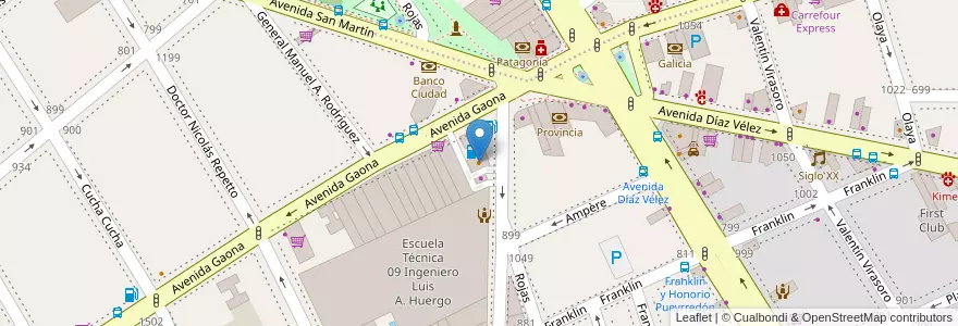 Mapa de ubicacion de Full YPF, Caballito en Argentinien, Ciudad Autónoma De Buenos Aires, Buenos Aires, Comuna 6.