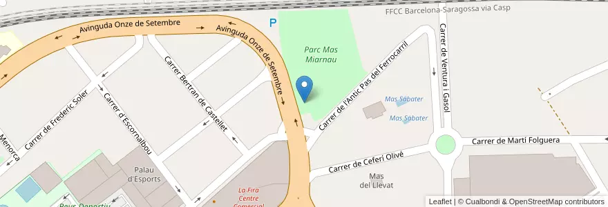 Mapa de ubicacion de Fundació URV. Centre de Formació Permanent en Spanje, Catalonië, Tarragona, Baix Camp, Reus.