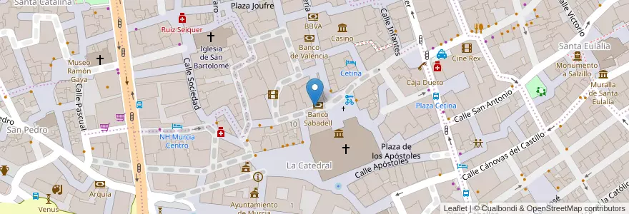 Mapa de ubicacion de Fundación Cajamediterráneo Centro Cultural de Murcia en إسبانيا, منطقة مرسية, منطقة مرسية, Área Metropolitana De Murcia, Murcia.
