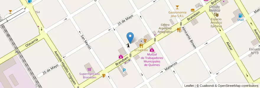 Mapa de ubicacion de fundaciòn Comunidad Conttemporanea en 아르헨티나, 부에노스아이레스주, Partido De Quilmes, Quilmes.