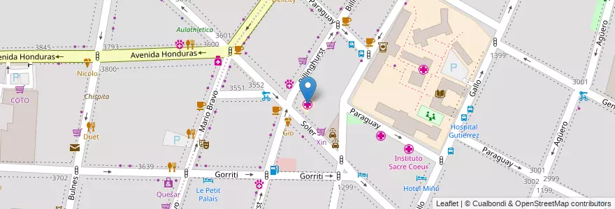Mapa de ubicacion de Fundacion de la Hemofilia, Recoleta en الأرجنتين, Ciudad Autónoma De Buenos Aires, Comuna 2, Buenos Aires.