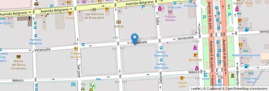 Mapa de ubicacion de Fundación Docencia e Investigación para la Salud, Montserrat en Argentinië, Ciudad Autónoma De Buenos Aires, Comuna 1, Buenos Aires.
