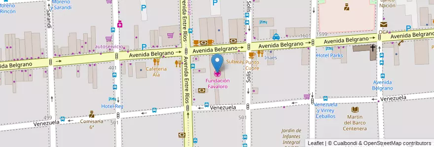 Mapa de ubicacion de Fundación Favaloro, Montserrat en Argentina, Ciudad Autónoma De Buenos Aires, Buenos Aires.