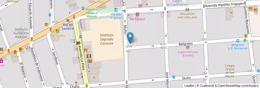 Mapa de ubicacion de Fundación Gutenberg Instituto Argentino de Artes Gráficas, Almagro en Argentinien, Ciudad Autónoma De Buenos Aires, Comuna 5, Buenos Aires.