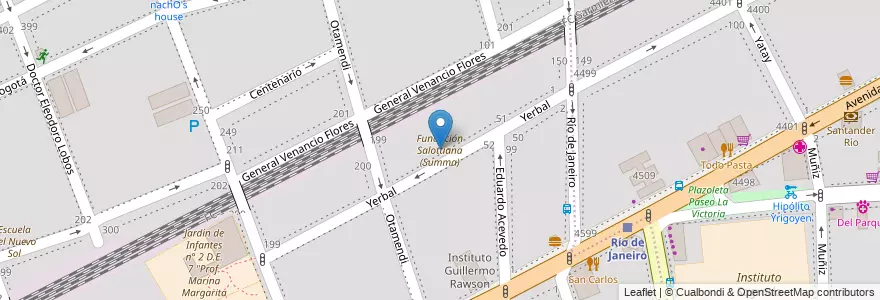 Mapa de ubicacion de Fundación Salottiana (Summa), Caballito en Argentina, Ciudad Autónoma De Buenos Aires, Buenos Aires, Comuna 6.