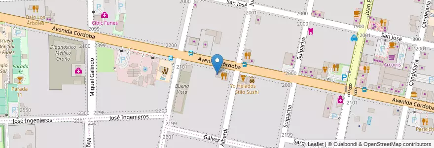 Mapa de ubicacion de Funes Inmobiliaria en Arjantin, Santa Fe, Departamento Rosario, Municipio De Funes, Funes.
