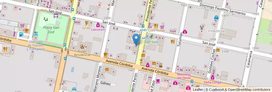 Mapa de ubicacion de FunesTV en 아르헨티나, Santa Fe, Departamento Rosario, Municipio De Funes, Funes.