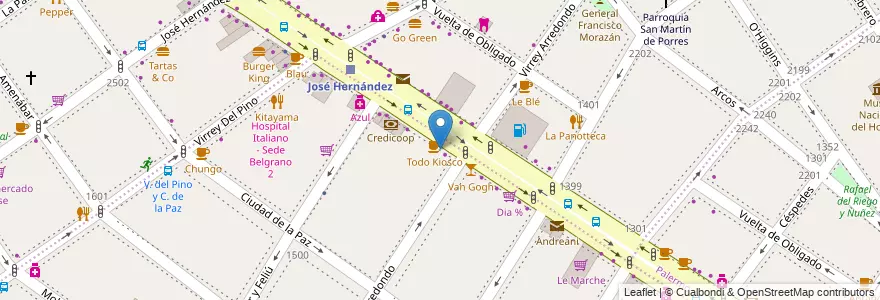 Mapa de ubicacion de Furchi, Colegiales en Argentine, Ciudad Autónoma De Buenos Aires, Buenos Aires, Comuna 13.