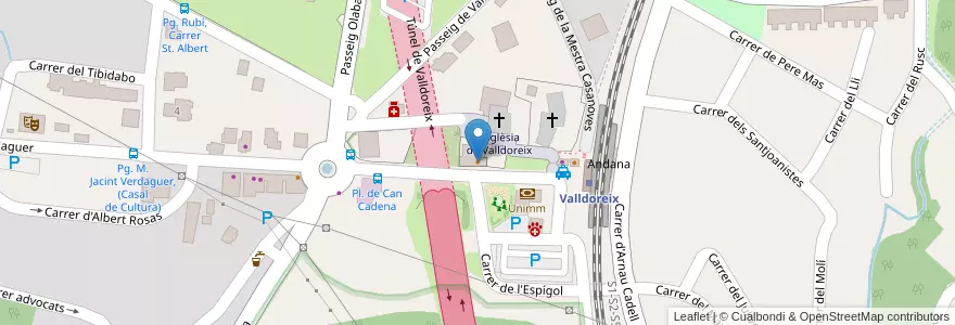 Mapa de ubicacion de Fusta en Spanje, Catalonië, Barcelona, Vallès Occidental, Sant Cugat Del Vallès.