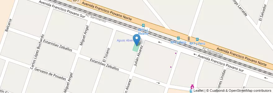 Mapa de ubicacion de Futbol 5 en Arjantin, Buenos Aires, Partido De Moreno, Moreno.