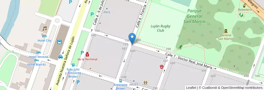 Mapa de ubicacion de Futomaki Sushi & Wok en Argentinië, Buenos Aires, Partido De Luján.