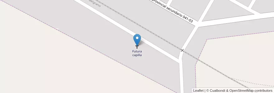 Mapa de ubicacion de Futura capilla en Argentina, Buenos Aires, Partido De General Las Heras, Plomer.