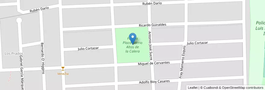 Mapa de ubicacion de Futura Plaza Barrio Altos de la Calera en Argentinië, Córdoba, Departamento Colón, Pedanía Calera Norte, La Calera.